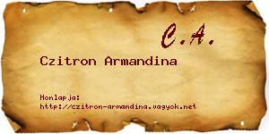 Czitron Armandina névjegykártya